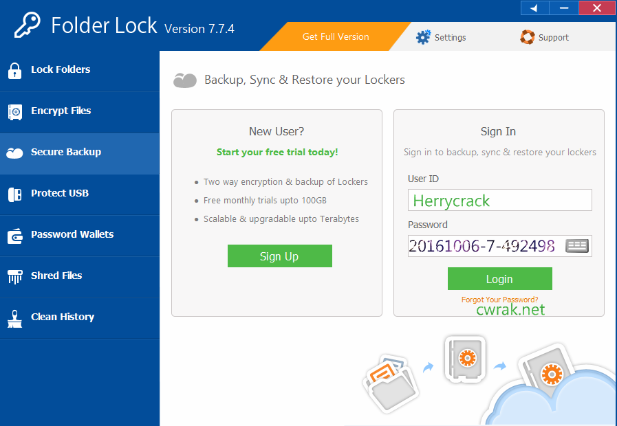 Folder lock 7 registration key